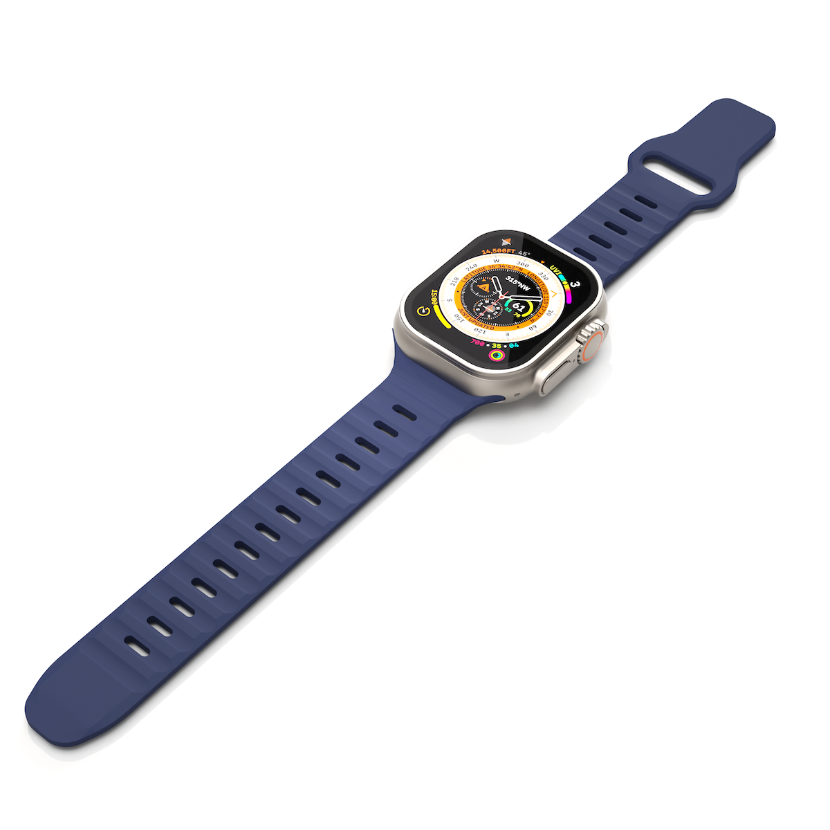 Next One silikonski pašček Active Band za Apple Watch 44/46/49 mm - modra - iSTYLE SI