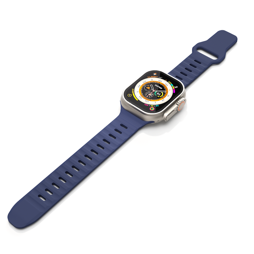 Next One silikonski pašček Active Band za Apple Watch 44/46/49 mm - modra - iSTYLE SI