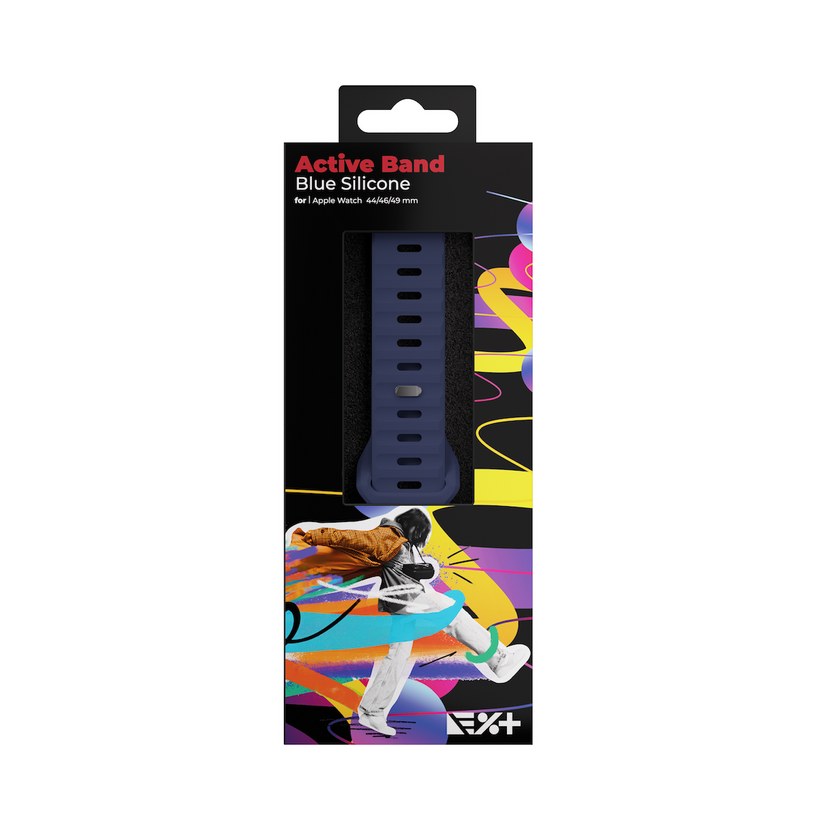 Next One silikonski pašček Active Band za Apple Watch 44/46/49 mm - modra - iSTYLE SI
