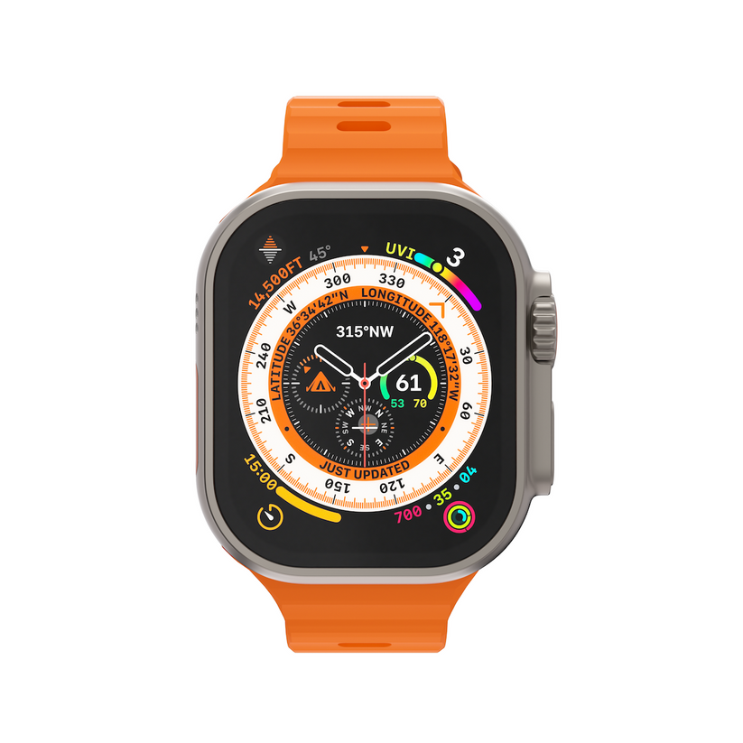Next One silikonski pašček Active Band za Apple Watch 44/46/49 mm - oranžna - iSTYLE SI