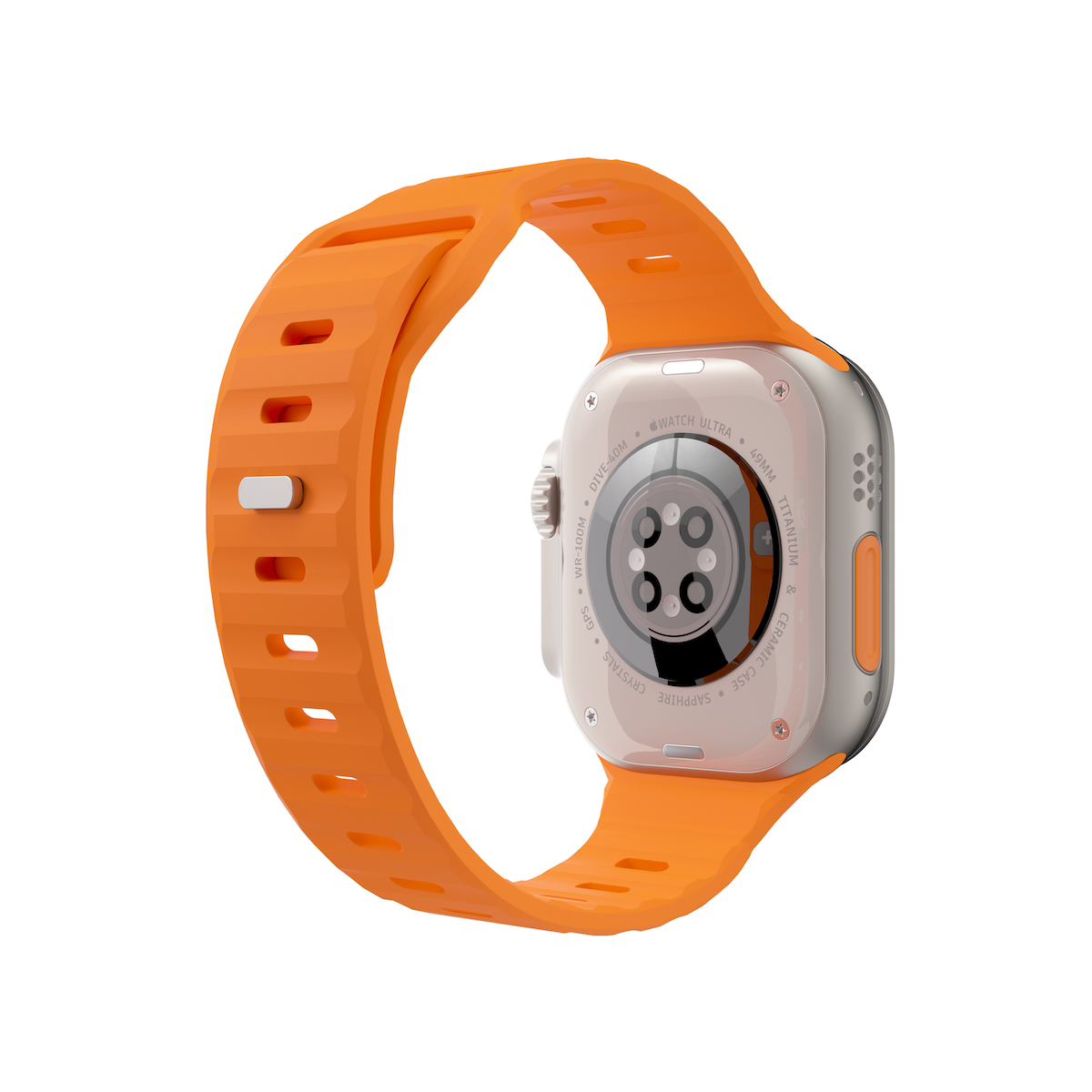 Next One silikonski pašček Active Band za Apple Watch 44/46/49 mm - oranžna - iSTYLE SI