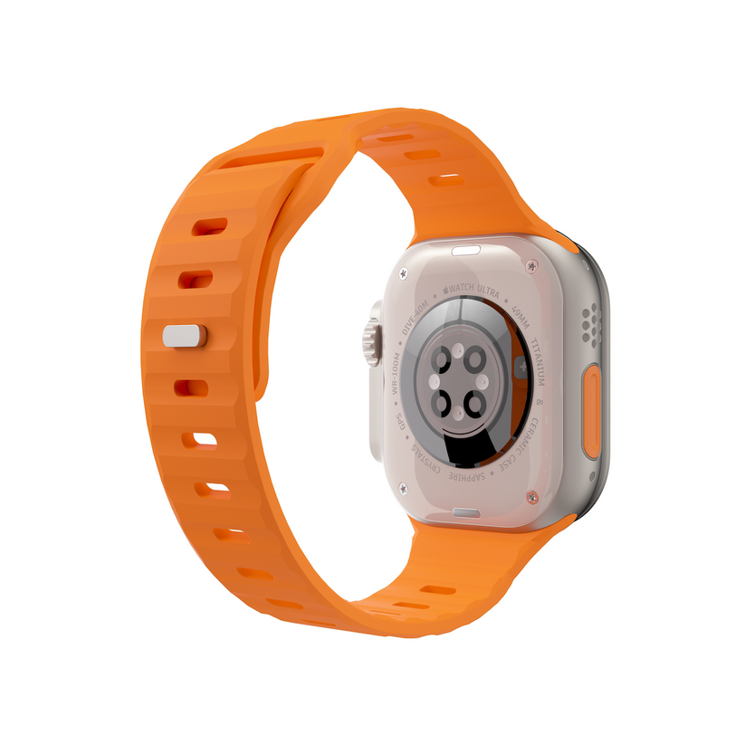 Next One silikonski pašček Active Band za Apple Watch 44/46/49 mm - oranžna - iSTYLE SI