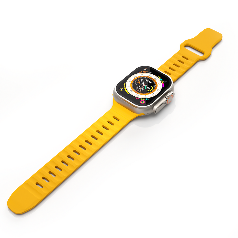 Next One silikonski pašček Active Band za Apple Watch 44/46/49 mm - rumena - iSTYLE SI