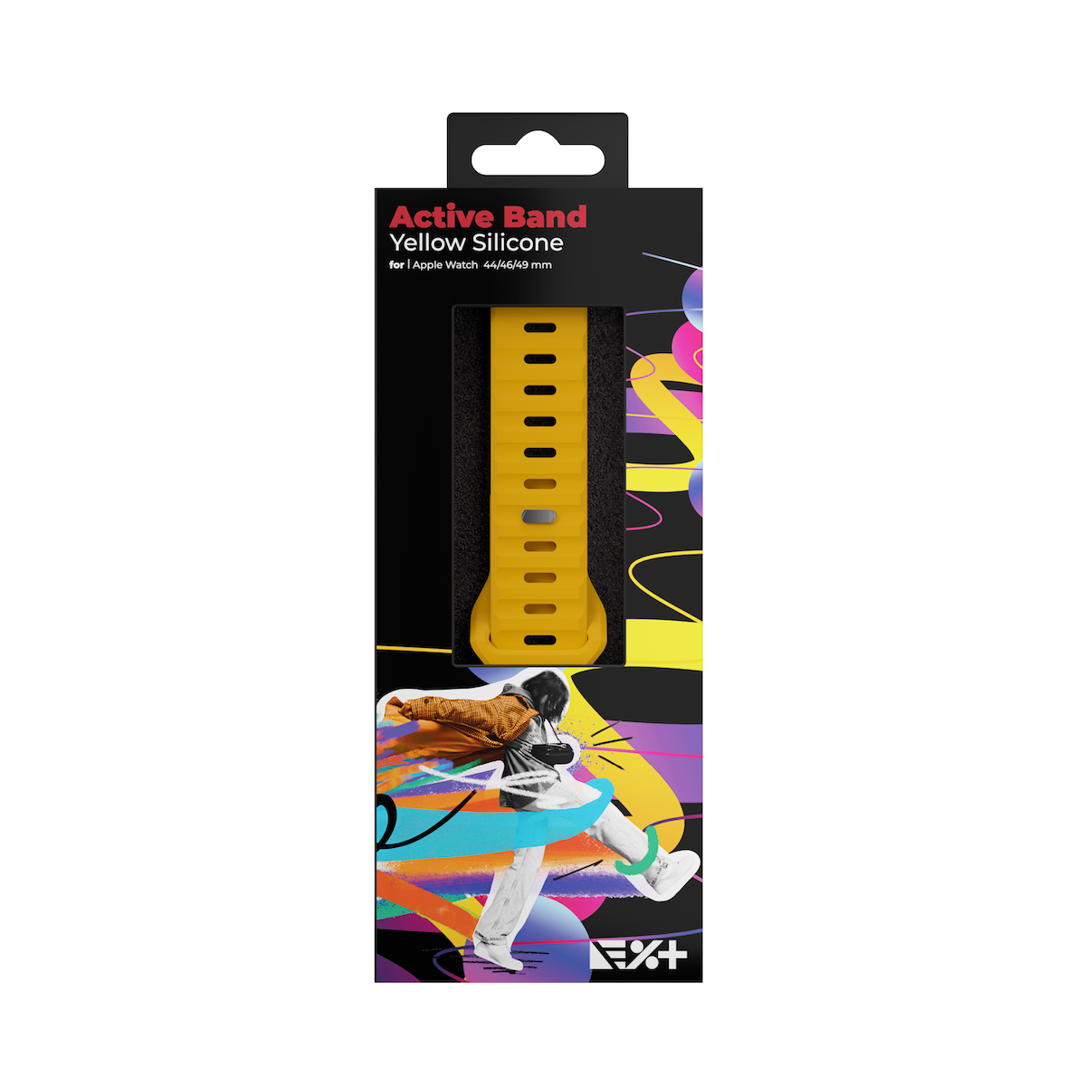 Next One silikonski pašček Active Band za Apple Watch 44/46/49 mm - rumena - iSTYLE SI
