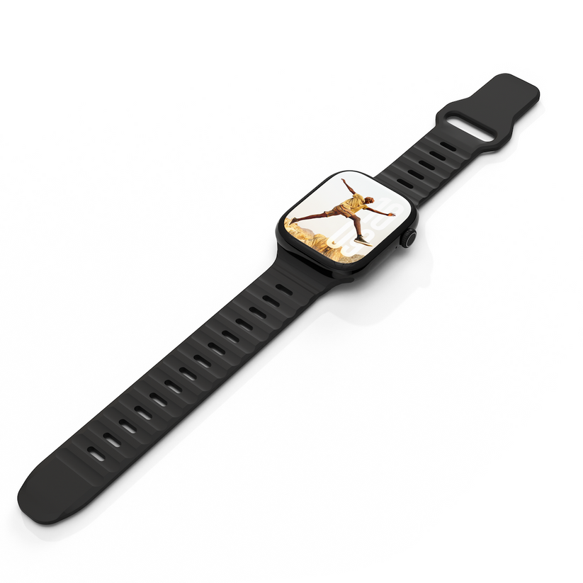 Next One silikonski pašček Active Band za Apple Watch 40/41/42 mm - črna - iSTYLE SI