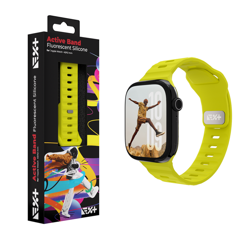 Next One silikonski pašček Active Band za Apple Watch 40/41/42 mm - fluorescentna - iSTYLE SI