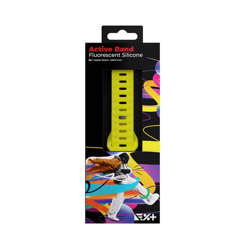 Next One silikonski pašček Active Band za Apple Watch 40/41/42 mm - fluorescentna - iSTYLE SI