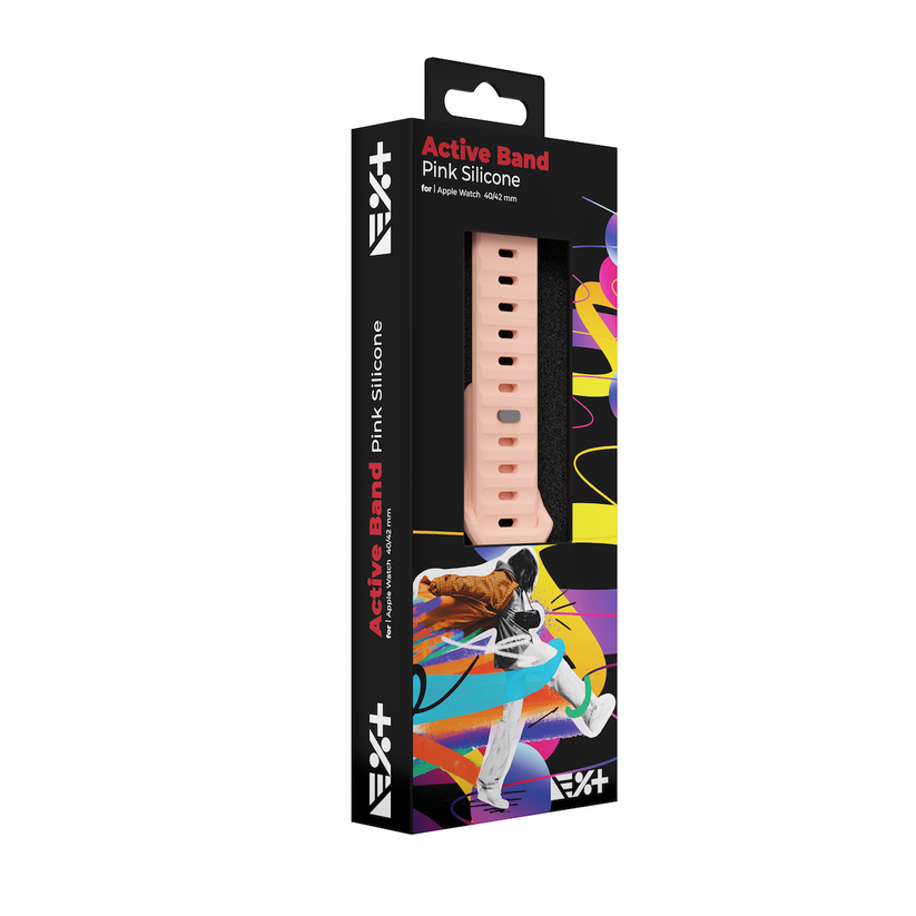 Next One silikonski pašček Active Band za Apple Watch 40/41/42 mm - roza - iSTYLE SI