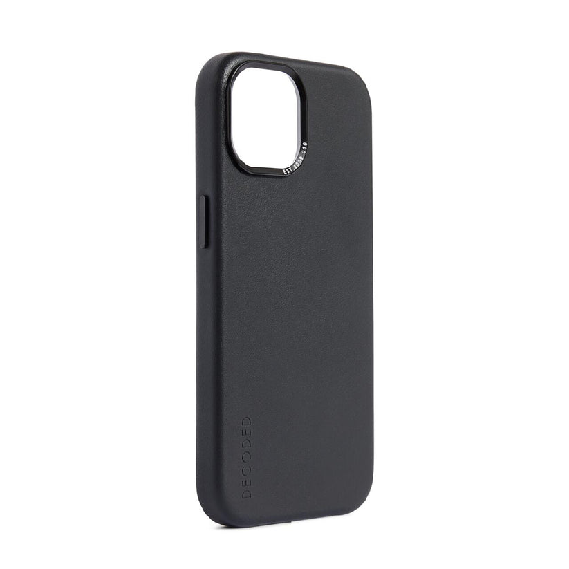 Decoded usnjeni ovitek za iPhone 15 Pro - črna - iSTYLE SI