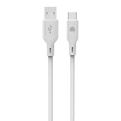Dviced USB-A na USB-C silikonski kabel 1,25 m - bela - iSTYLE SI
