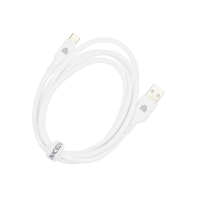 Dviced USB-A na USB-C silikonski kabel 1,25 m - bela - iSTYLE SI