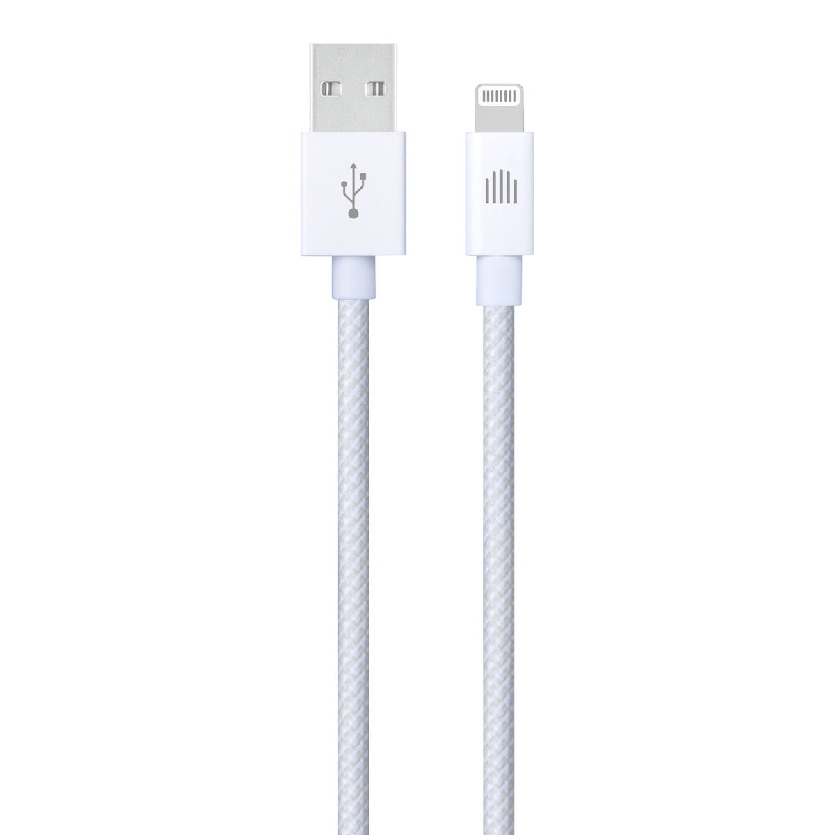 Dviced USB-A na Lightning tkan kabel 1,25 m - bela - iSTYLE SI