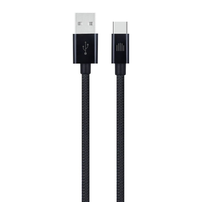 Dviced USB-A na USB-C tkan kabel 1,25 m - črna - iSTYLE SI