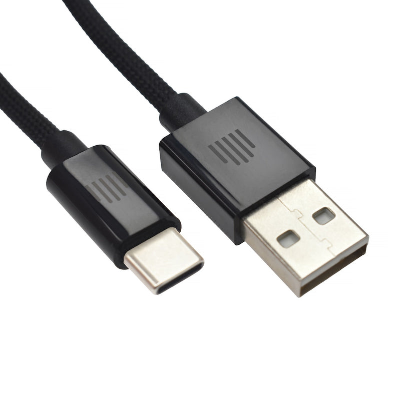 Dviced USB-A na USB-C tkan kabel 1,25 m - črna - iSTYLE SI