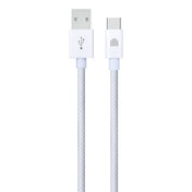 Dviced USB-A na USB-C tkan kabel 1,25 m - bela - iSTYLE SI