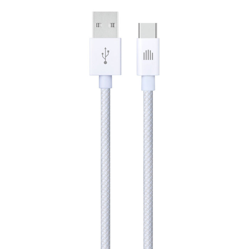 Dviced USB-A na USB-C tkan kabel 1,25 m - bela - iSTYLE SI