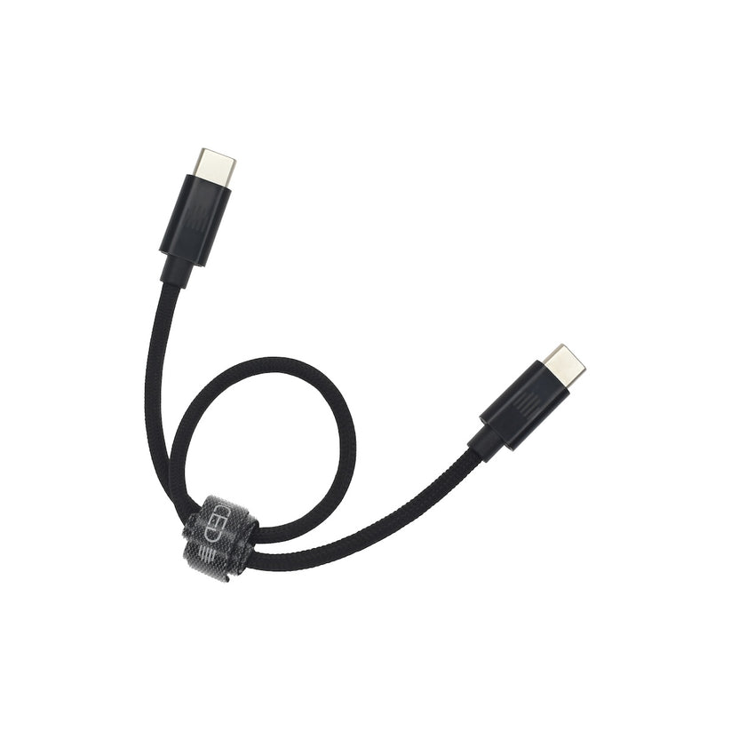 Dviced USB-C na USB-C tkan kabel 0,25 m - črna - iSTYLE SI