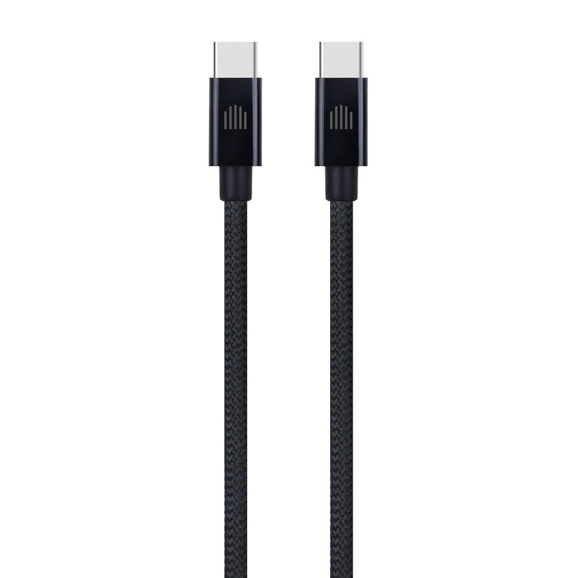 Dviced USB-C na USB-C tkan kabel 1,25 m - črna - iSTYLE SI