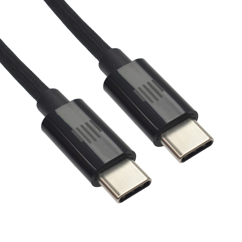 Dviced USB-C na USB-C tkan kabel 1,25 m - črna - iSTYLE SI