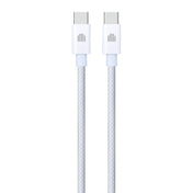 Dviced USB-C na USB-C tkan kabel 1,25 m - bela - iSTYLE SI