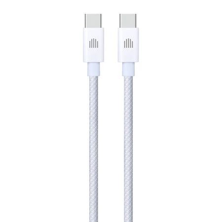 Dviced USB-C na USB-C tkan kabel 1,25 m - bela