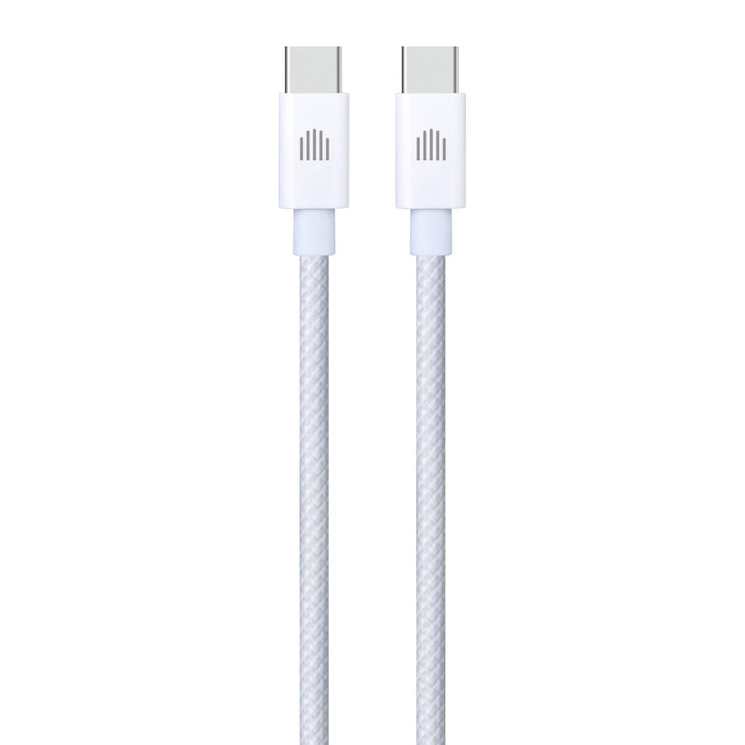 Dviced USB-C na USB-C tkan kabel 1,25 m - bela - iSTYLE SI