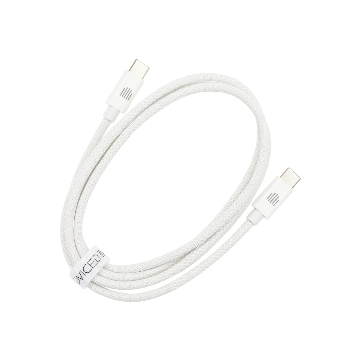 Dviced USB-C na USB-C tkan kabel 1,25 m - bela - iSTYLE SI