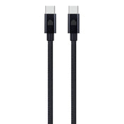 Dviced USB-C na USB-C tkan kabel 2 m - črna - iSTYLE SI