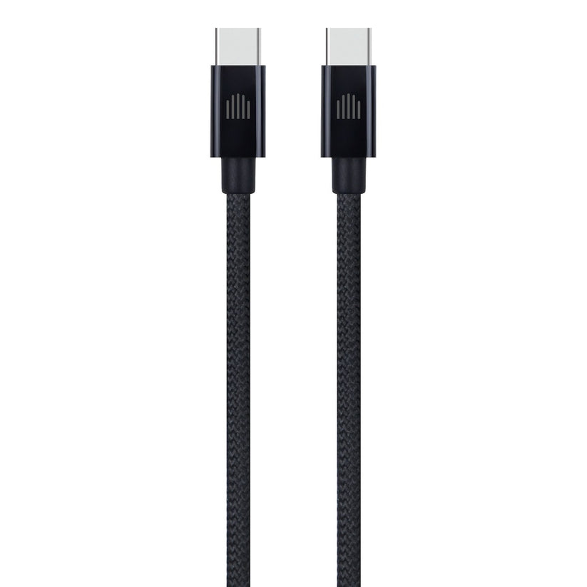Dviced USB-C na USB-C tkan kabel 2 m - črna - iSTYLE SI