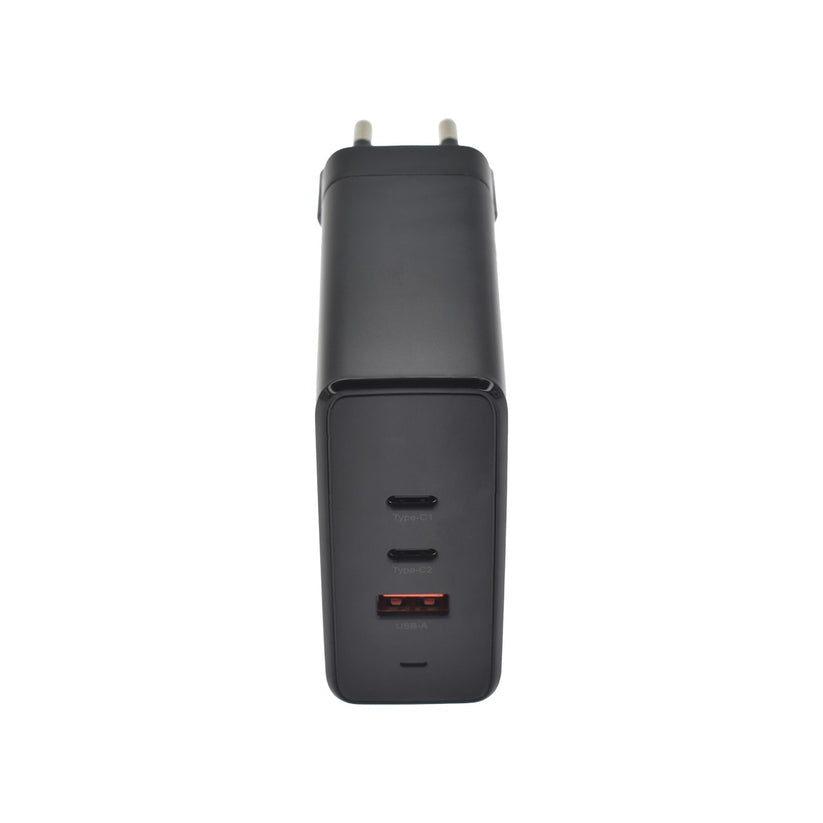 Dviced stenski adapter 140W GaN, 2x USB-C, 1x USB-A - črna - iSTYLE SI