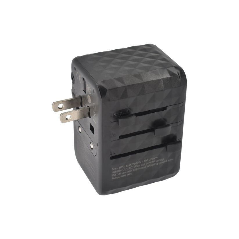 Dviced univerzalni potovalni adapter 65 W GaN - črna - iSTYLE SI