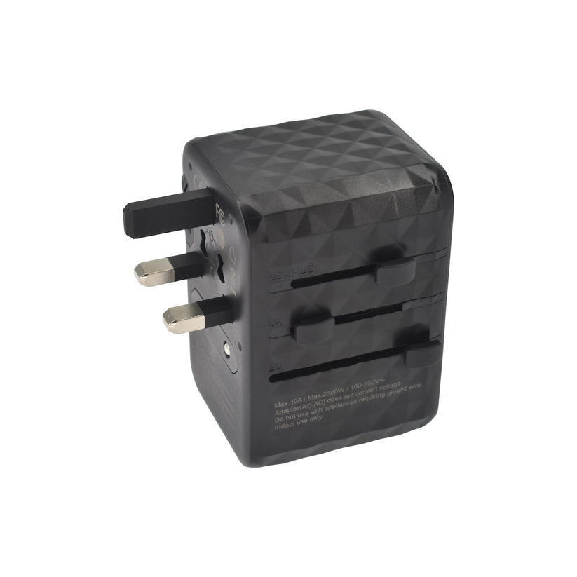 Dviced univerzalni potovalni adapter 65 W GaN - črna - iSTYLE SI