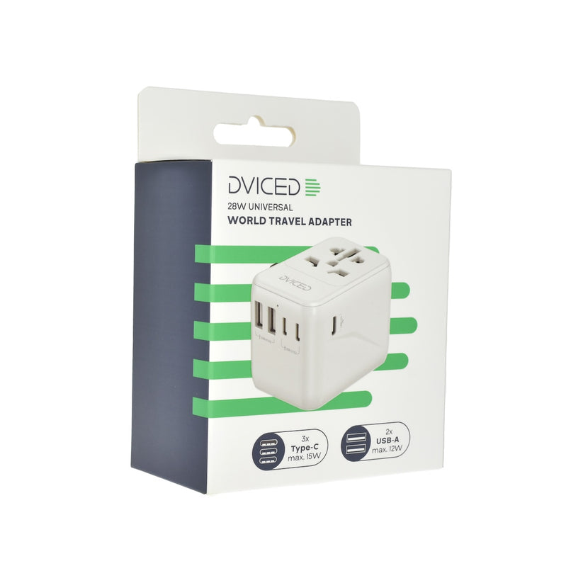 Dviced univerzalni potovalni adapter 28 W - bela - iSTYLE SI