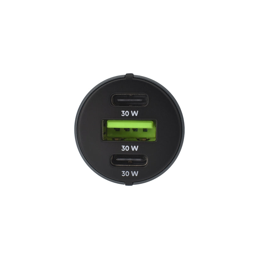 Dviced avtopolnilec 60 W, 1x USB-A, 2x USB-C - siva - iSTYLE SI