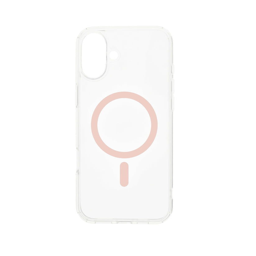 Dviced prozorni ovitek za iPhone 16 z MagSafe - roza - iSTYLE SI