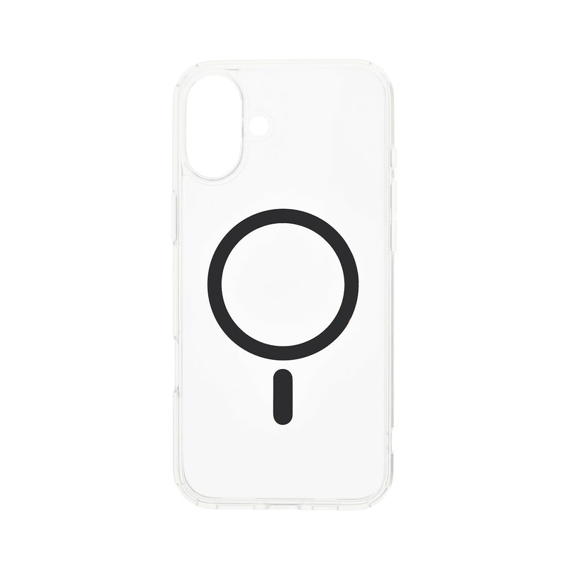 Dviced prozorni ovitek za iPhone 16 z MagSafe - črna - iSTYLE SI