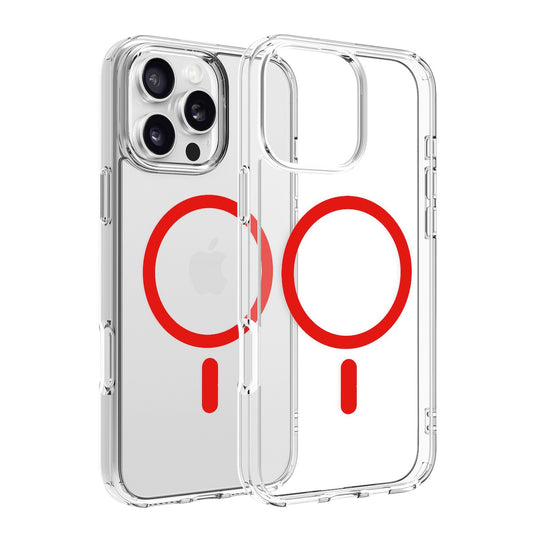 Dviced prozorni ovitek za iPhone 16 Pro Max z MagSafe - rdeča - iSTYLE SI