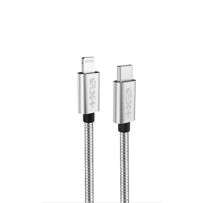 Next One USB-C to Lightning 1.2 M Metalic Cable - srebrna - iSTYLE SI