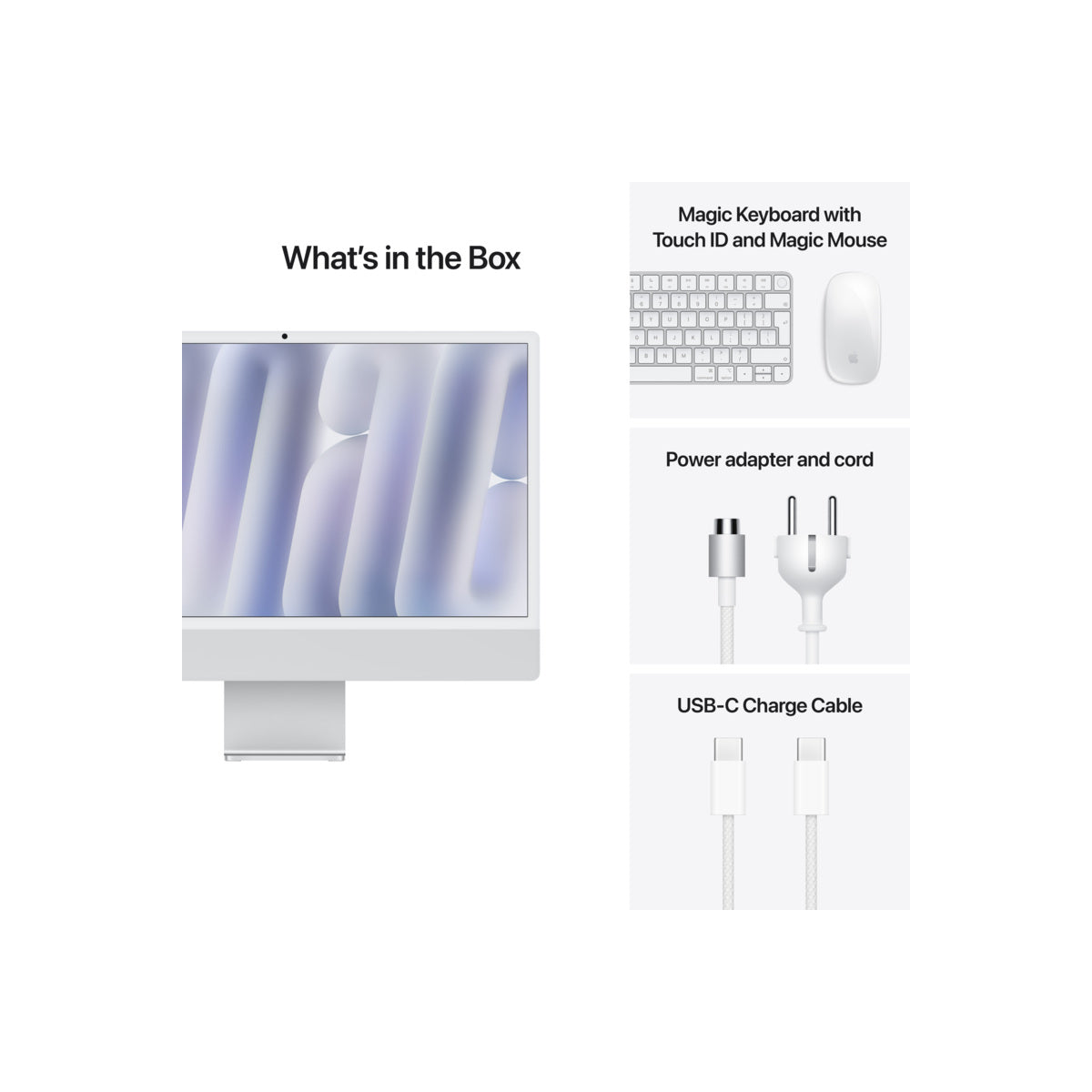 iMac 24: M4 z 8-jedrno CPE in GPE, 16 GB, 512 GB SSD, Gigabit Ethernet - srebrn - iSTYLE SI