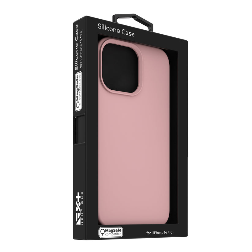 Next One silikonski ovitek za iPhone 14 Pro Max z Magsafe - roza - iSTYLE SI