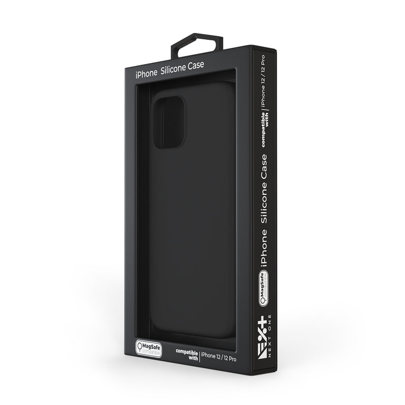 NEXT Black Silicone Case for iPhone 12/12 Pro MagSafe compatible - iSTYLE SI