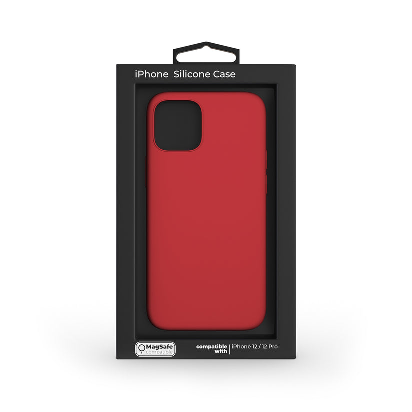 NEXT Red Silicone Case for iPhone 12/12 Pro MagSafe compatible - iSTYLE SI