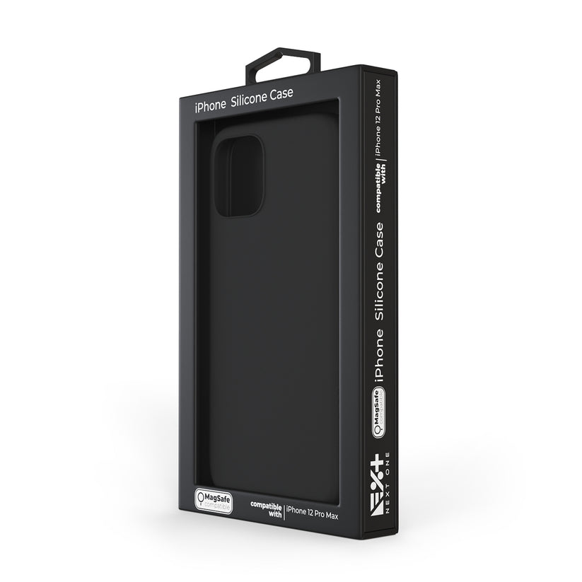 NEXT Black Silicone Case for iPhone 12 Pro Max MagSafe compatible - iSTYLE SI