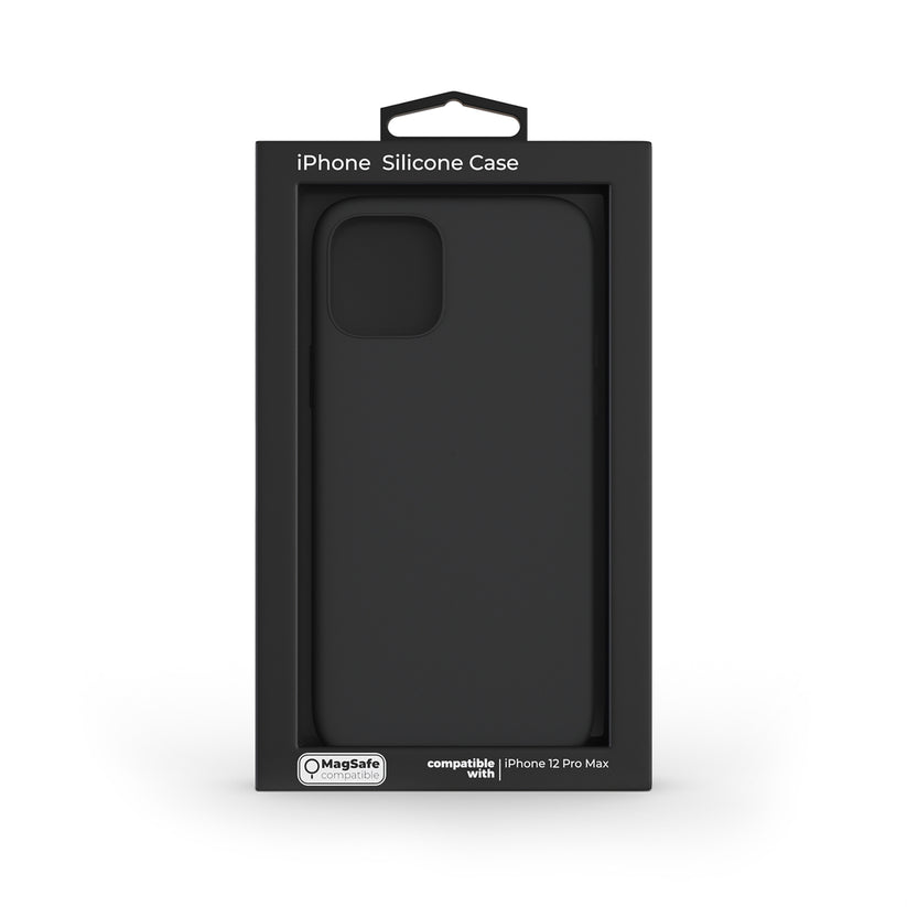 NEXT Black Silicone Case for iPhone 12 Pro Max MagSafe compatible - iSTYLE SI