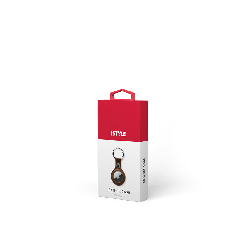 iStyle usnjen obesek za AirTag - Rjava - iSTYLE SI
