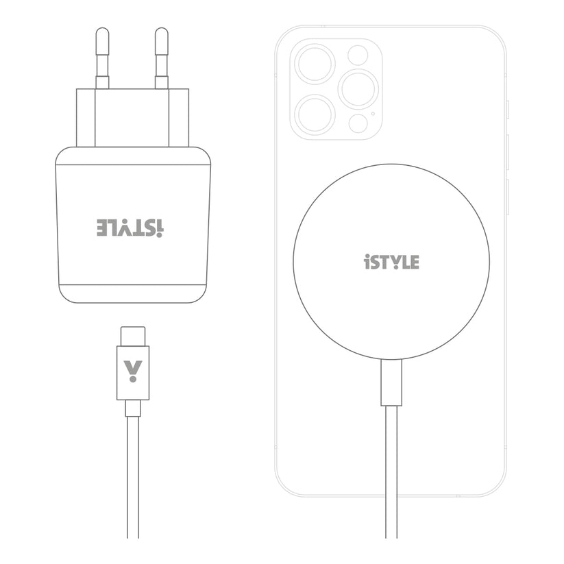 ISTYLE brezžični magnetni polnilec + power adapter - iSTYLE SI