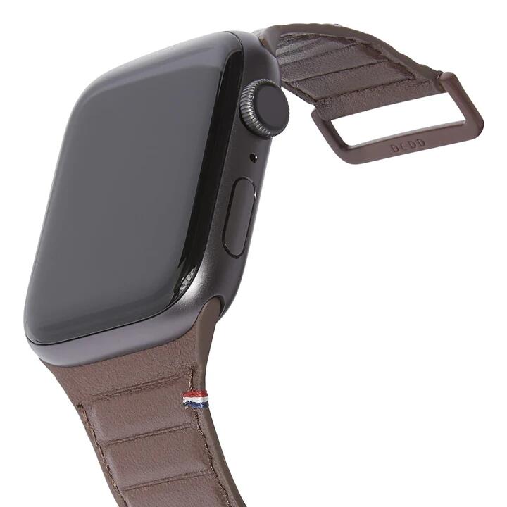 Decoded usnjen magnetni Traction pašček za Apple Watch 45 / 44mm - Chocolate Brown - iSTYLE SI