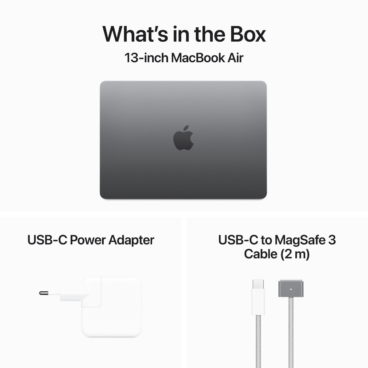 MacBook Air 13: M3 z 8-jedrno CPE in 10-jedrno GPE, 24 GB, 1 TB SSD, 70W - vesoljno siva