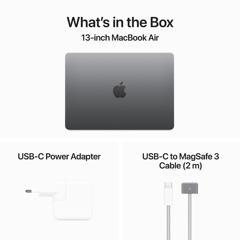 MacBook Air 13: M3 z 8-jedrno CPE in 10-jedrno GPE, 24 GB, 512 GB SSD - vesoljno siva - iSTYLE SI