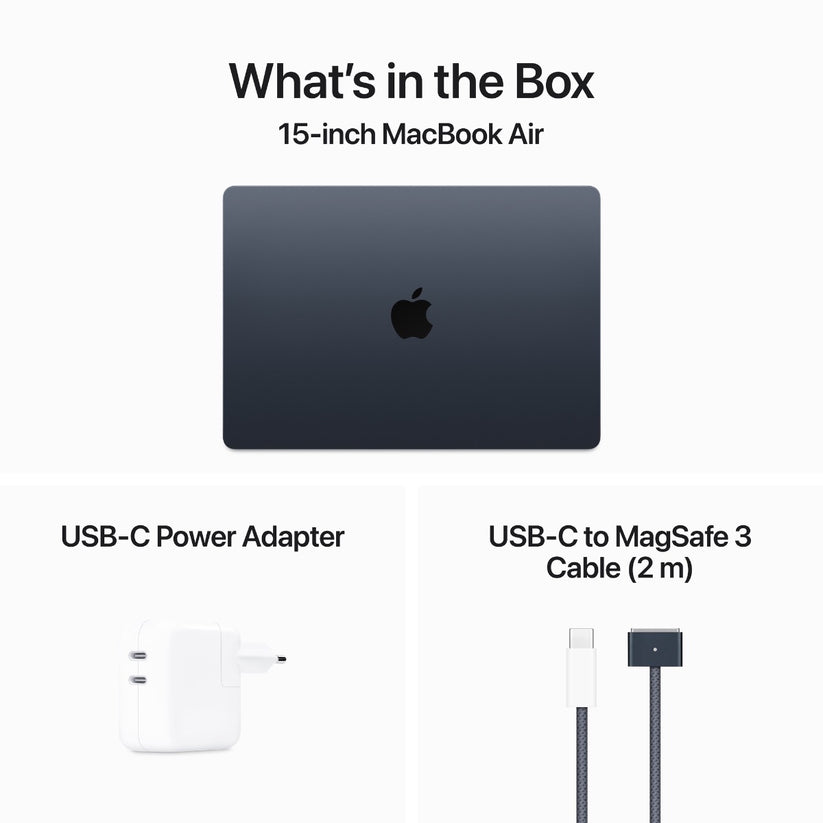 MacBook Air 15: M3 z 8-jedrno CPE in 10-jedrno GPE, 16 GB, 512 GB SSD - polnočno modra - iSTYLE SI